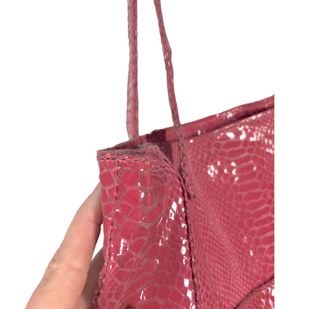 Blush Pink Perlina Embossed Python Leather Hobo - image 6
